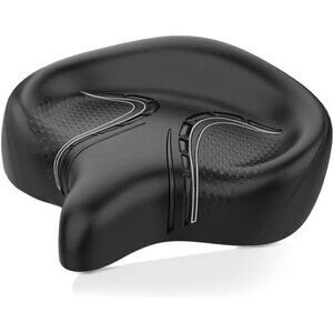 Oversized Bike Seat Comfortable Wide Saddle with Backrest Cushion for Men Women